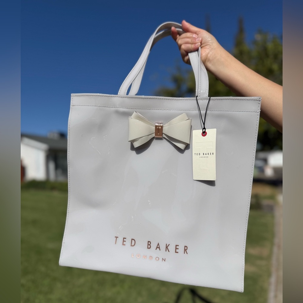 Ted Baker Cream Tote with Bow Accent